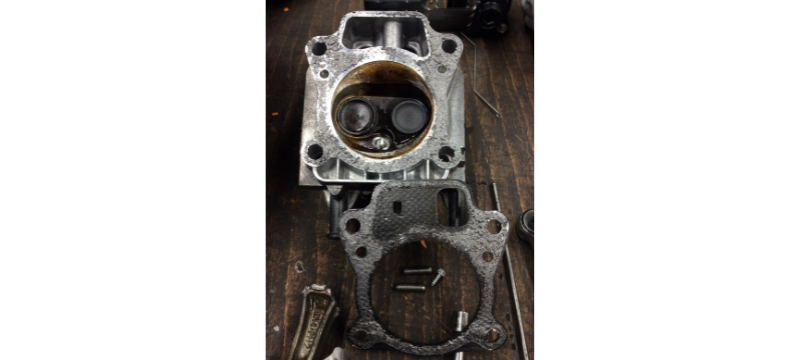 Dirty cylinder head