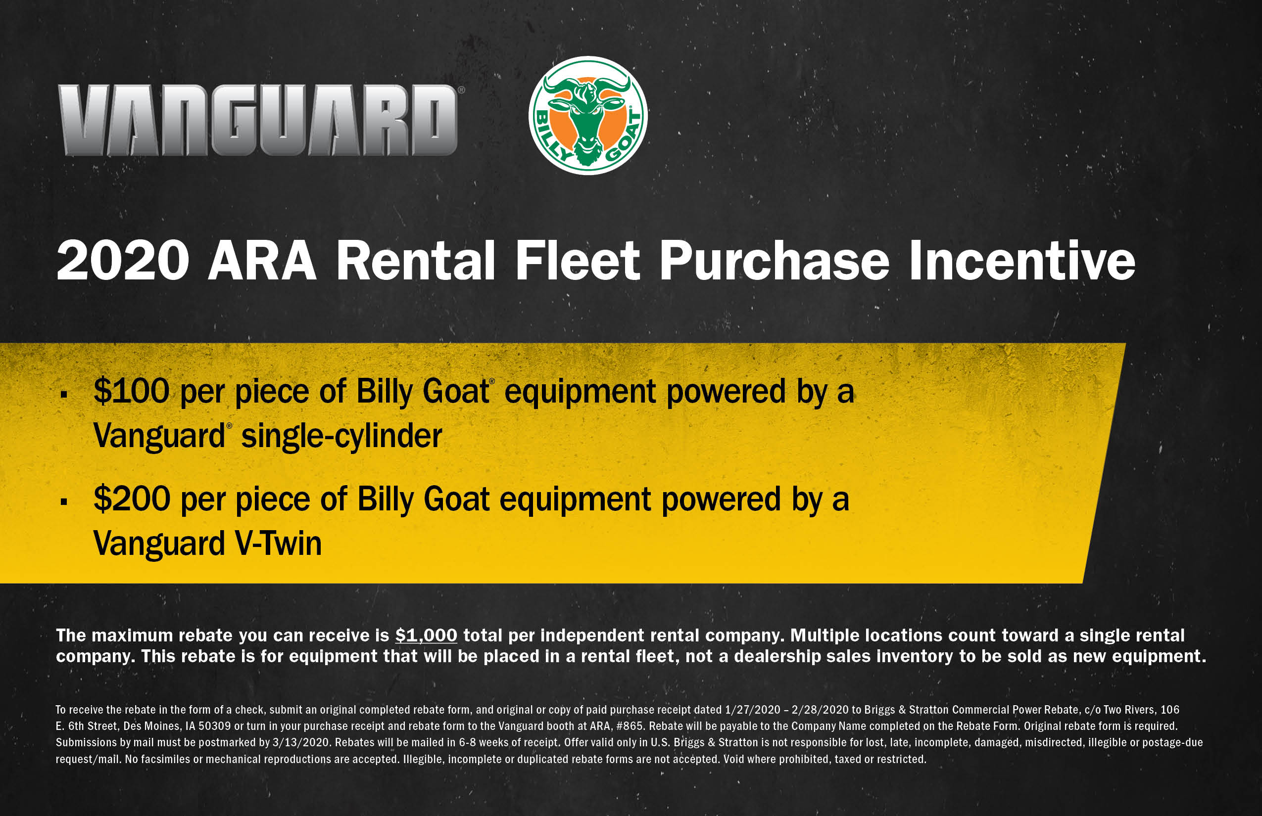 Vanguard 2020 CRA rental fleet purchase incentive rebate form