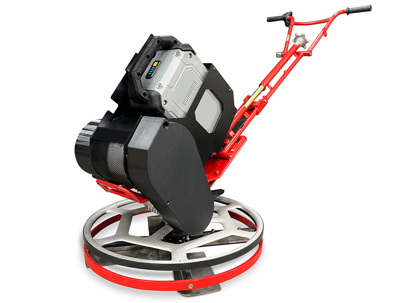 Vanguard’s 48V 1.5kWh* Swappable Battery powering a concrete finisher trowel