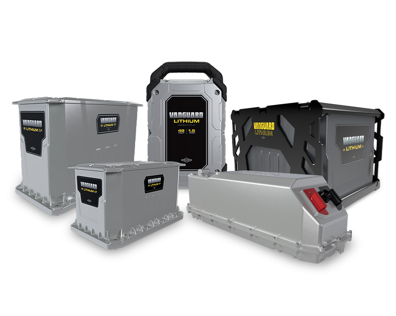 Five Models of Vanguard's Commercial Lithium-Ion Battery Packs