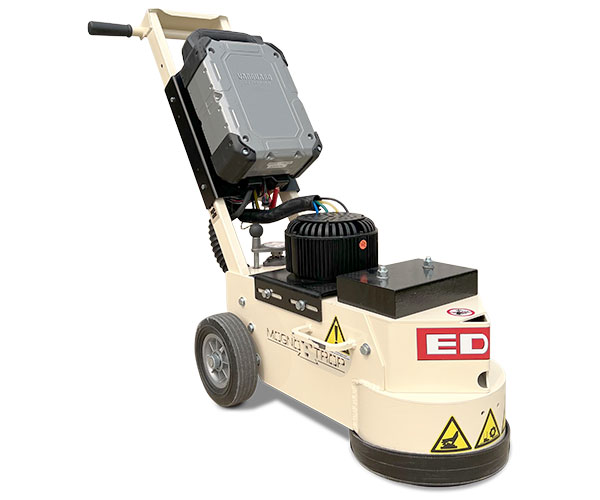A battery-powered concrete grinder made by EDCO