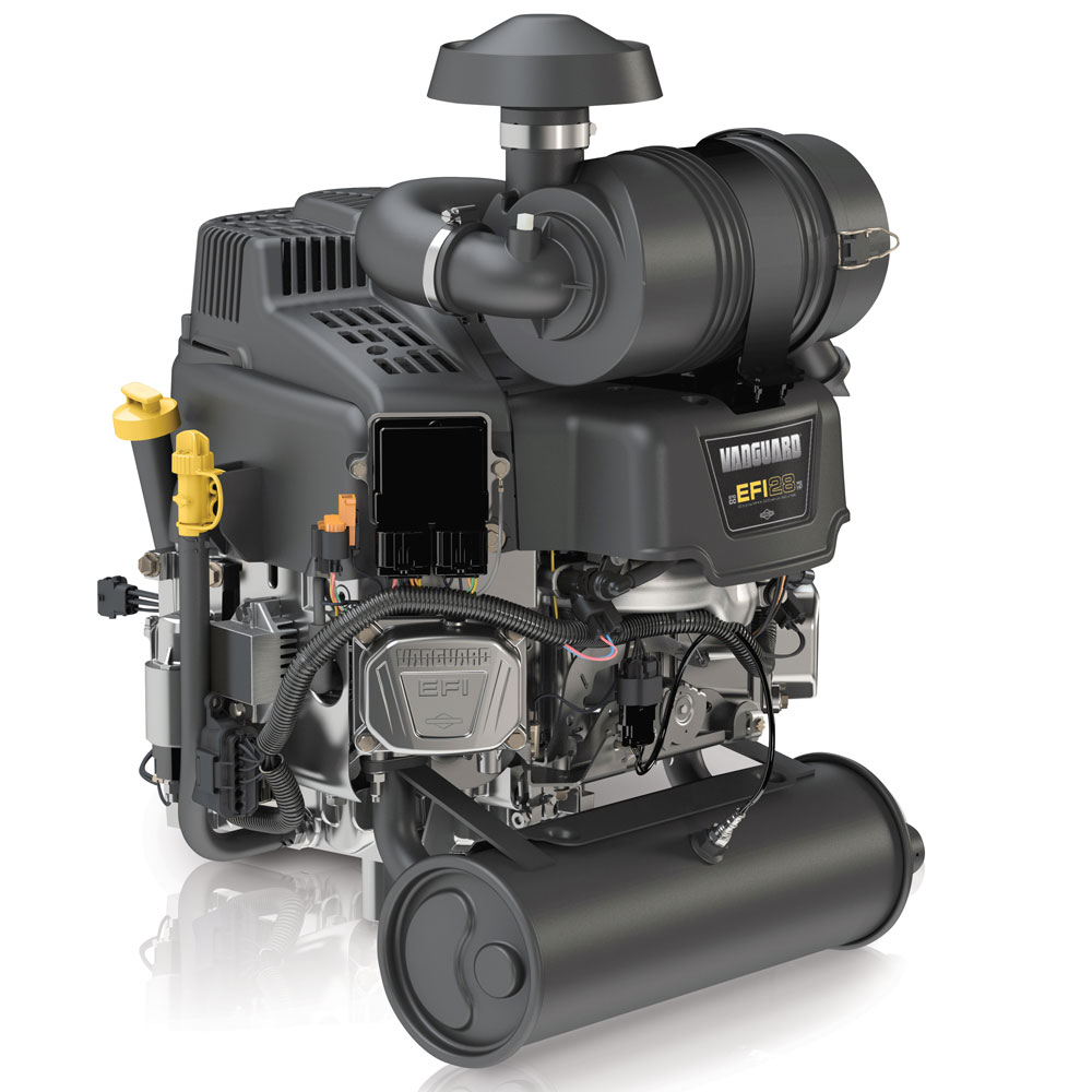 A Vanguard® Mid-Block engine with 28 gross horsepower and electronic fuel injection.