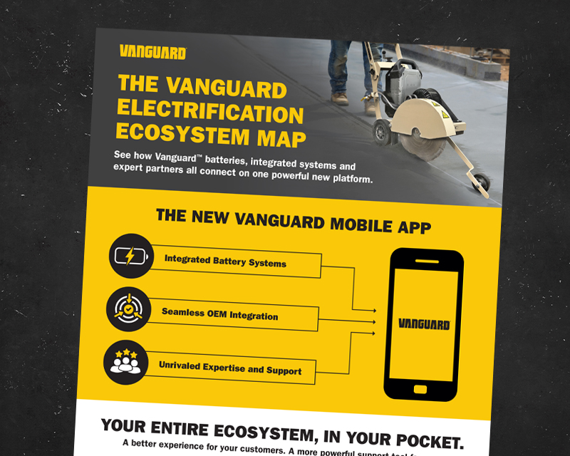 A page from “THE VANGUARD ELECTRIFICATION ECOSYSTEM MAP” on a black background.