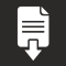 Icon of a piece of office paper with printing on it. A downward-facing arrow is superimposed over its bottom center.