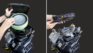 Remove the air filter and air catridge