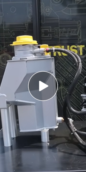 Video thumbnail that shows a demo display of the Vanguard Oil Guard System attached to a vertical shaft, v-twin ZTR engine.