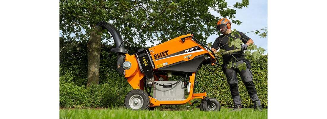  A lithium-ion battery powered commercial lawn mower being charged.