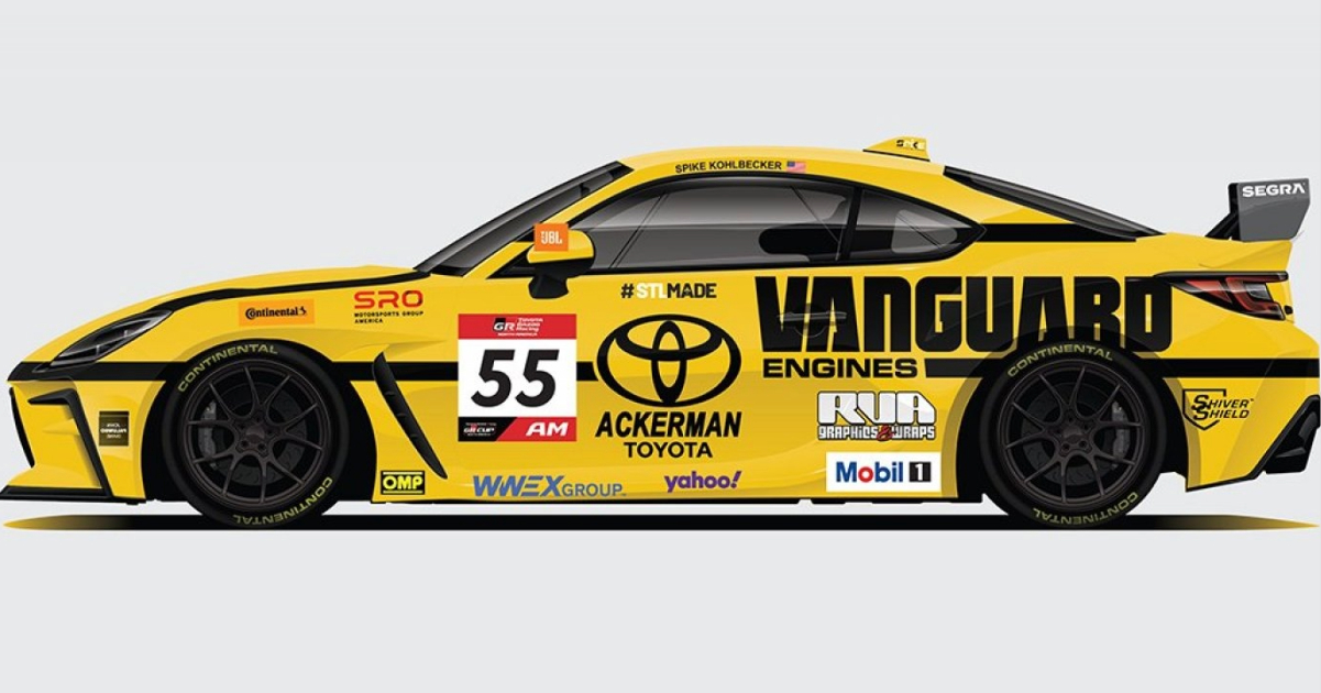 Commercial Power Brand Vanguard Joins as the Primary Sponsor in the Toyota Gazoo Racing North America (TGRNA) GR Cup Series for #55 Spike Kohlbecker
